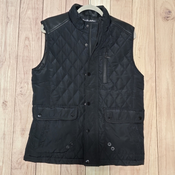 Fried Denim Men’s Quilted Black Zip/Snap Up Vest Size Medium - Picture 1 of 13